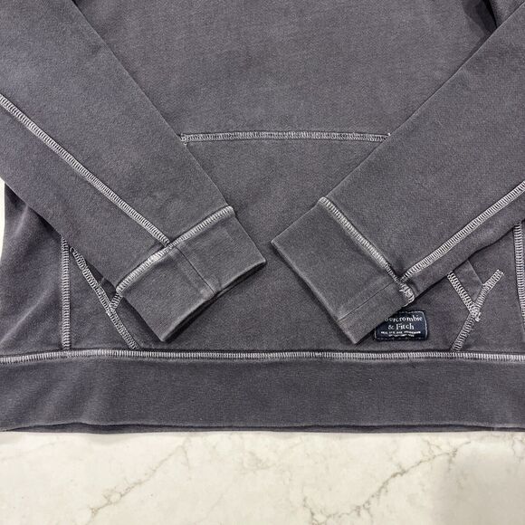 Abercrombie & Fitch X Made In America 2018 Merch Hoodie Sweatshirt USA Gray Sz S - Picture 5 of 12